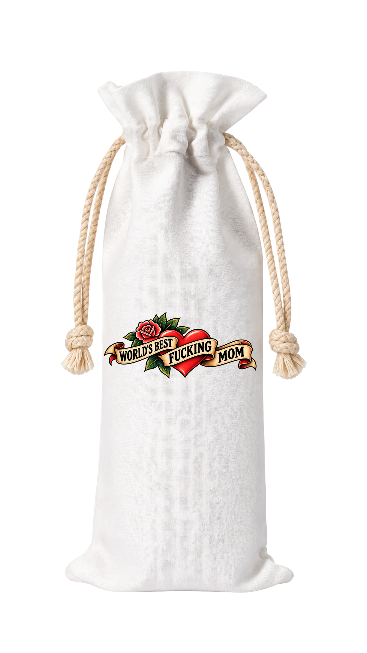 WORLD'S BEST FUCKING MOM WINE BAG