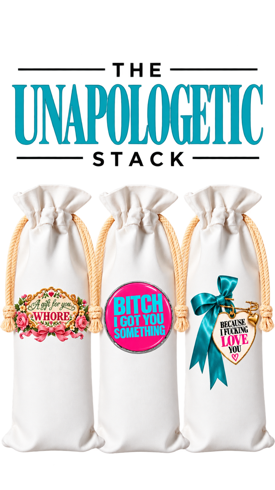 THE UNAPOLOGETIC STACK | WINE BAG 3-PACK
