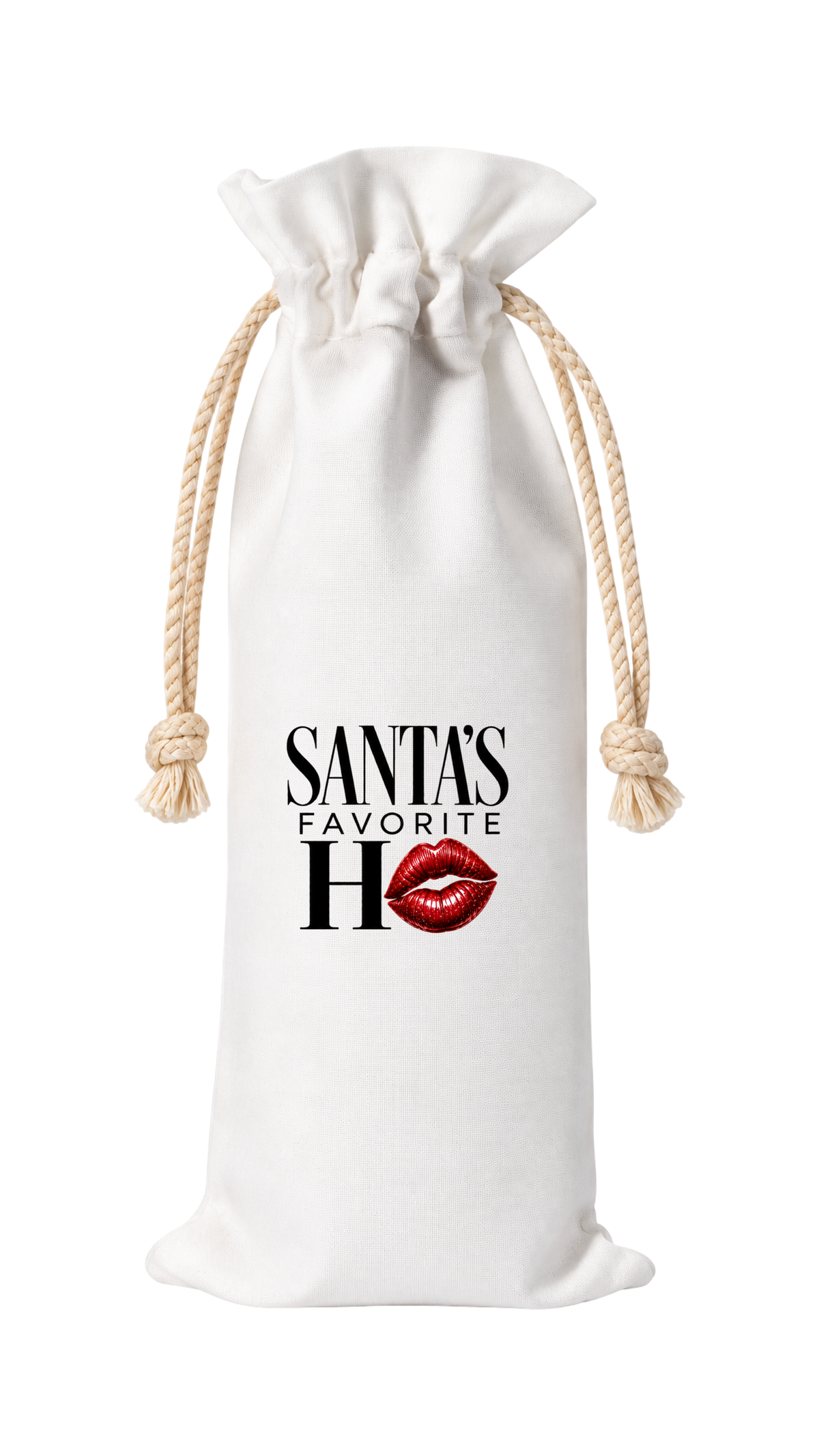 SANTA'S FAVORITE HO HOLIDAY WINE BAG
