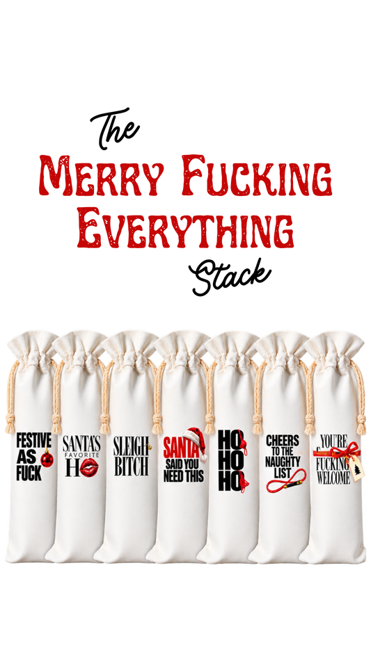 THE MERRY FUCKING EVERYTHING STACK | HOLIDAY WINE BAG 7-PACK