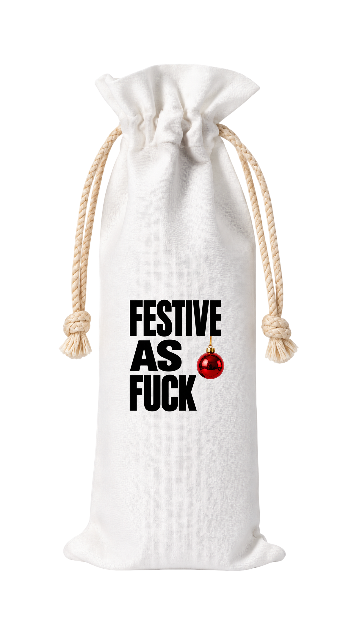 FESTIVE AS FUCK HOLIDAY WINE BAG
