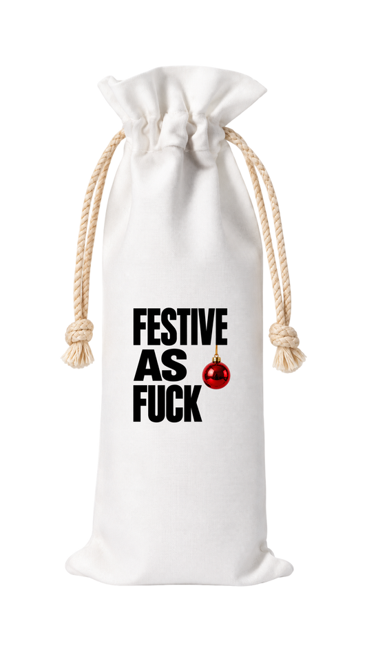 FESTIVE AS FUCK HOLIDAY WINE BAG